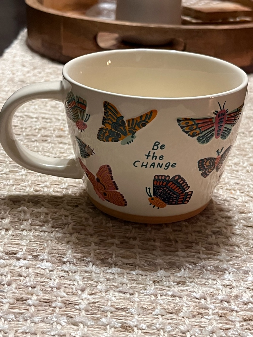 Opalhouse "Be the Change" Stoneware Butterfly Coffee Mug